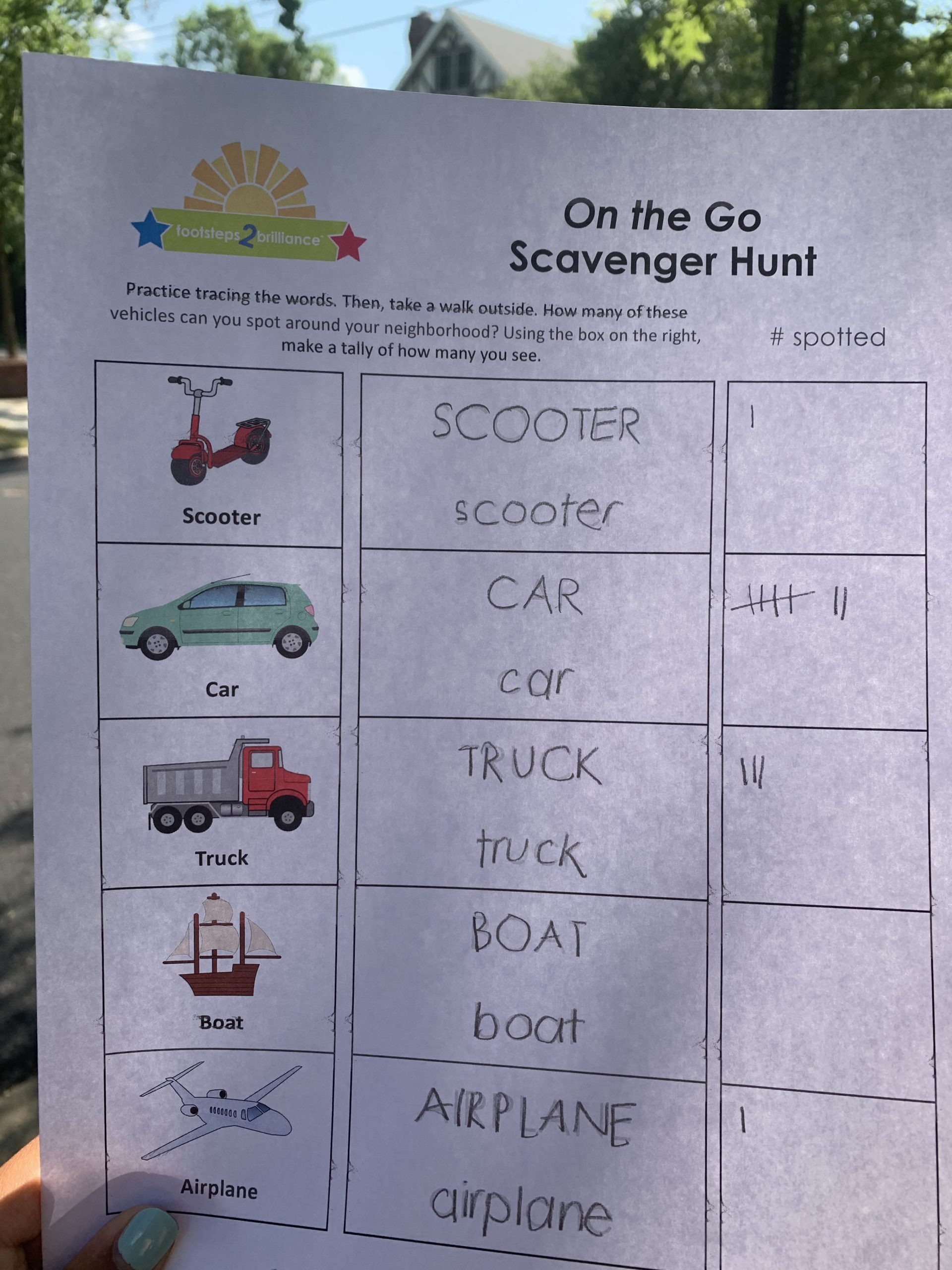 transportation scavenger hunt